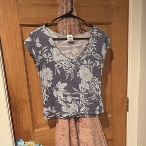 Floral Blue Top